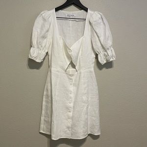 Reformation Clay Cutout Linen Dress in White